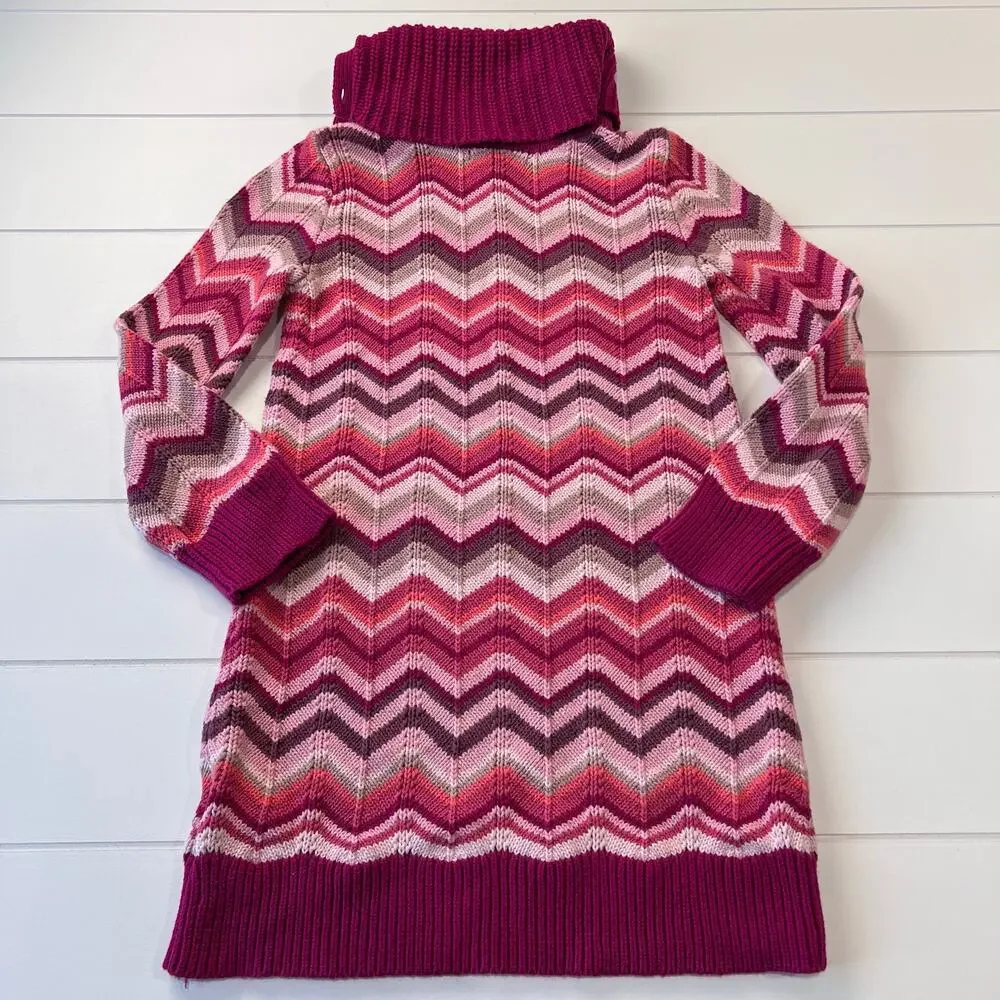 Gap Kids Girls Sweater Dress Cotton Knit Pink Purple Size Small 6-7